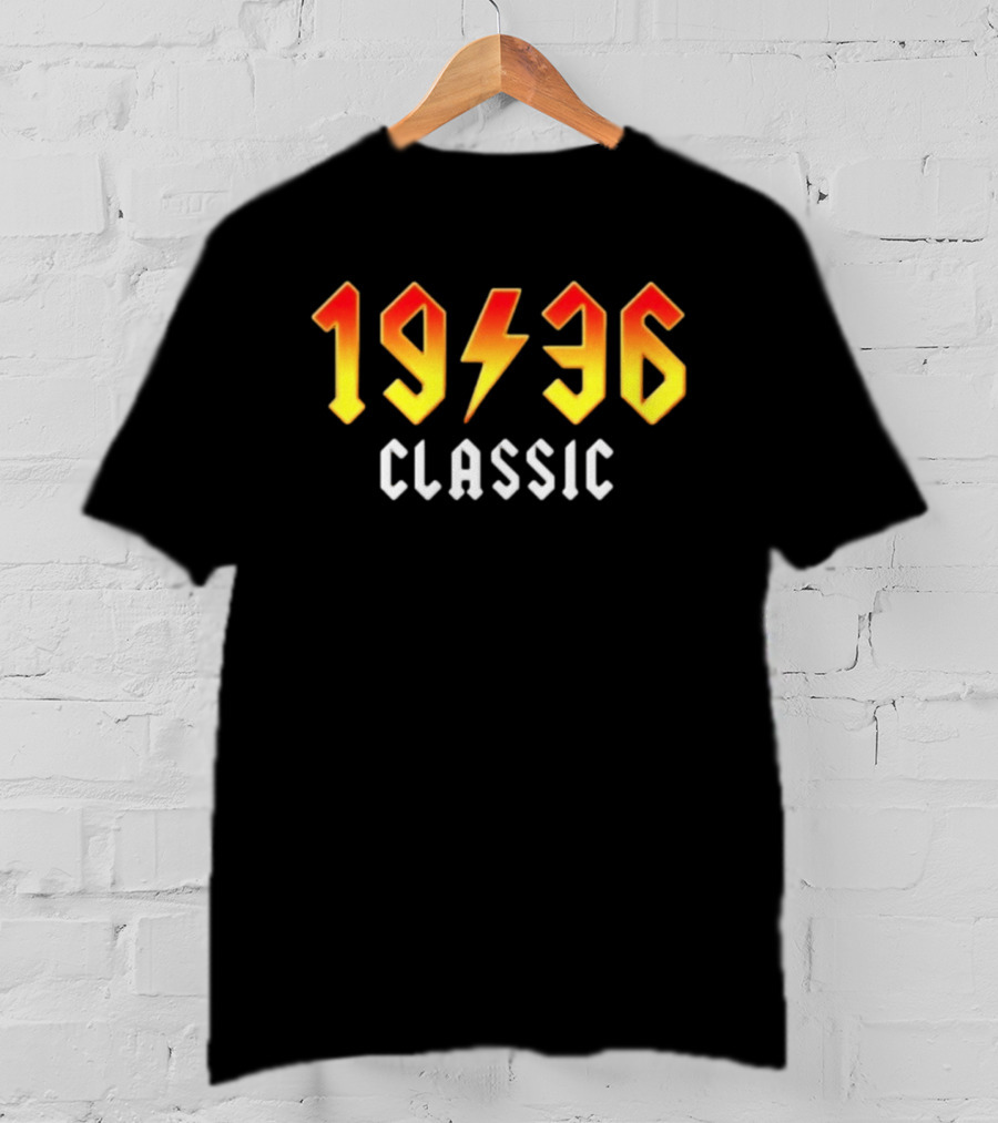 Original 90th Birthday Classic 1936 Rock Band Lightning Bolt T-Shirt