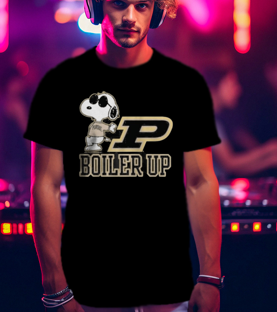 Purdue Boilermakers Snoopy Boiler Up P T-Shirt