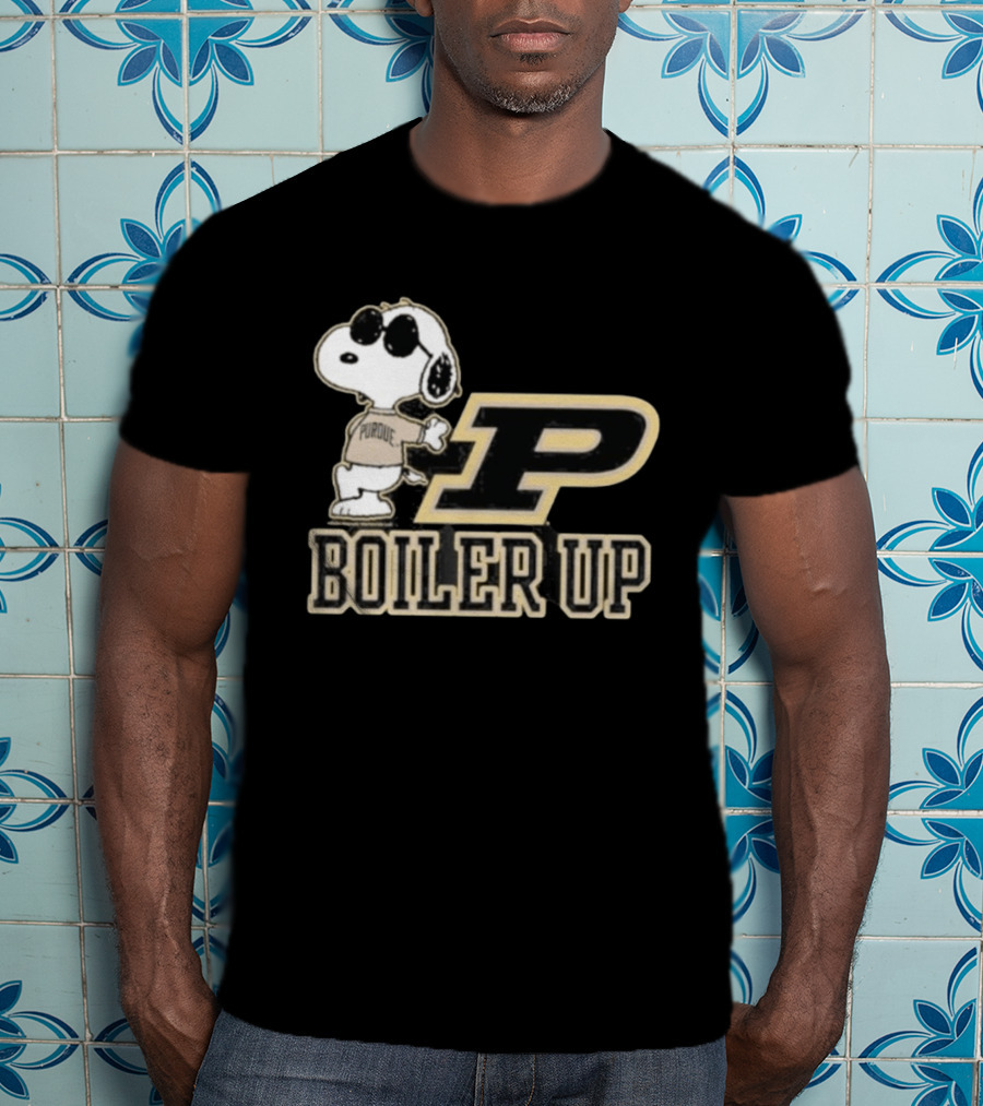 Purdue Boilermakers Snoopy Boiler Up P T-Shirt