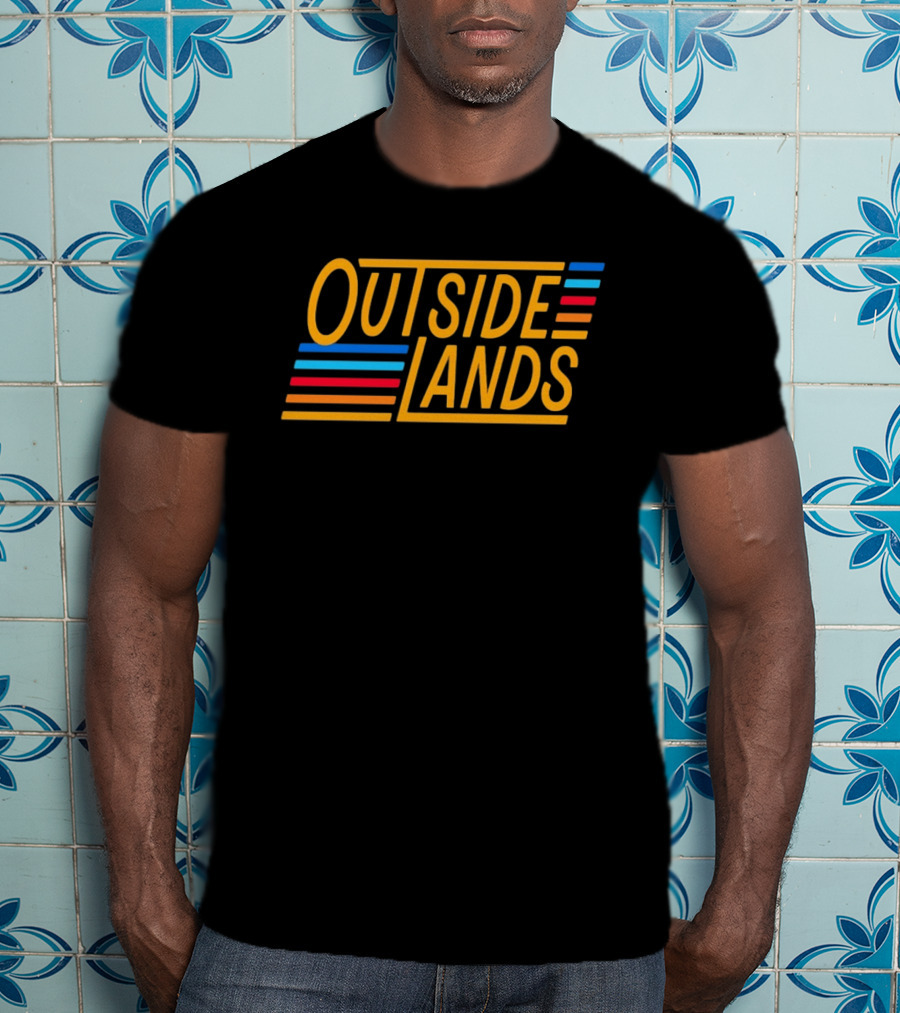 OUTSIDE LANDS Music And Arts Festival Stripes Retro Colorful T-Shirt