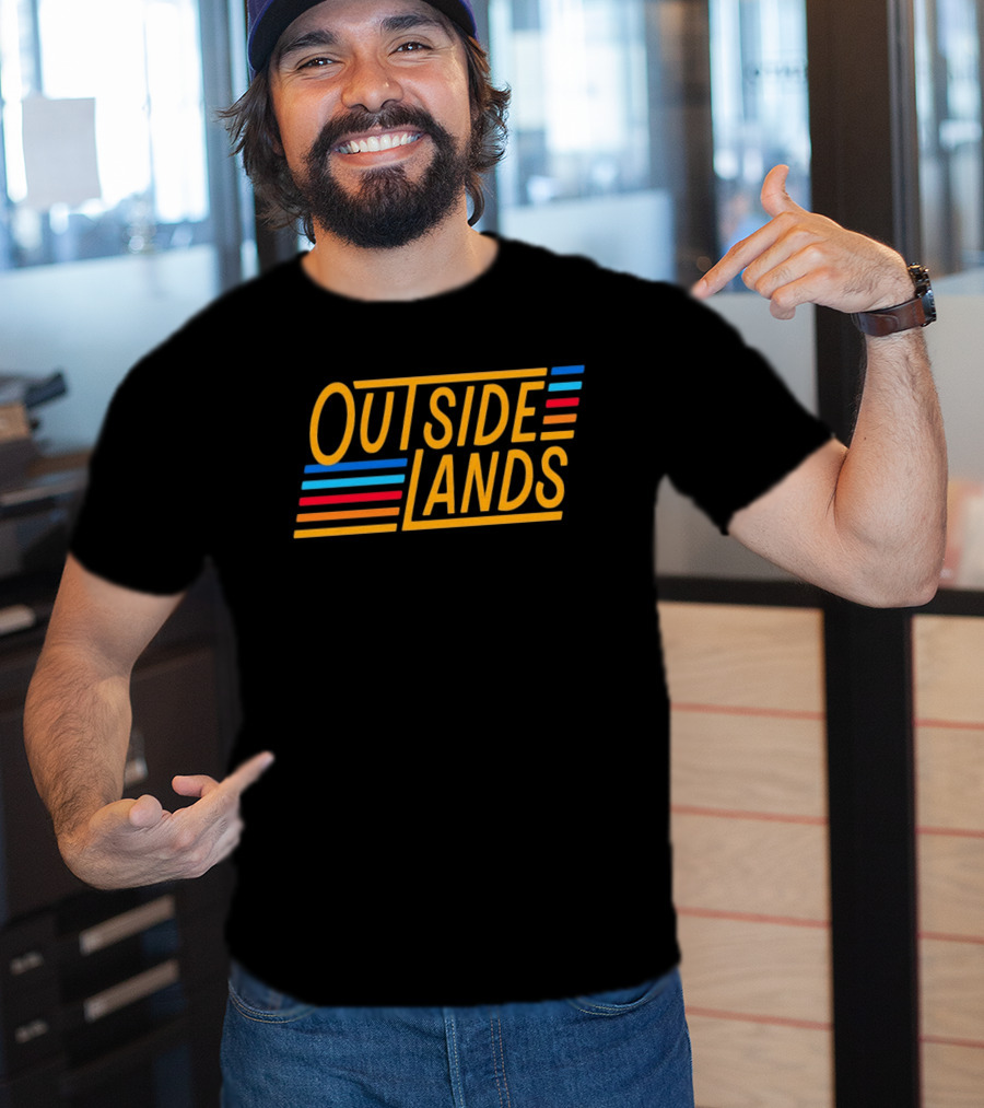 OUTSIDE LANDS Music And Arts Festival Stripes Retro Colorful T-Shirt