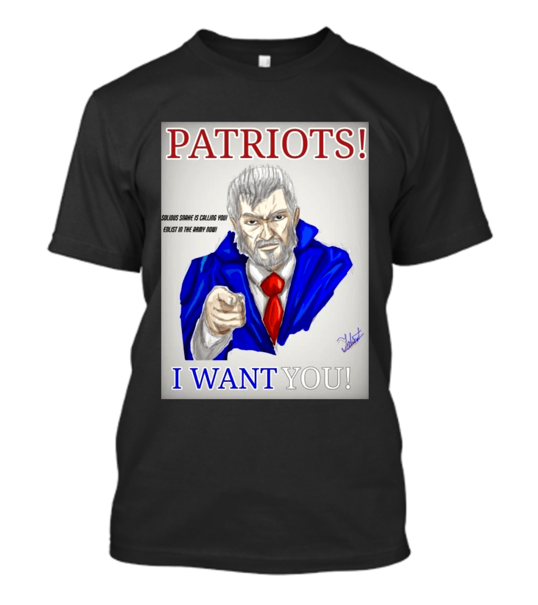 Patriots Solidus Snake Is Calling You Enlist In The Army Now I Want You T-Shirt