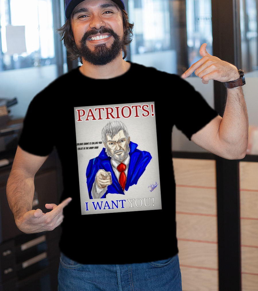 Patriots Solidus Snake Is Calling You Enlist In The Army Now I Want You T-Shirt