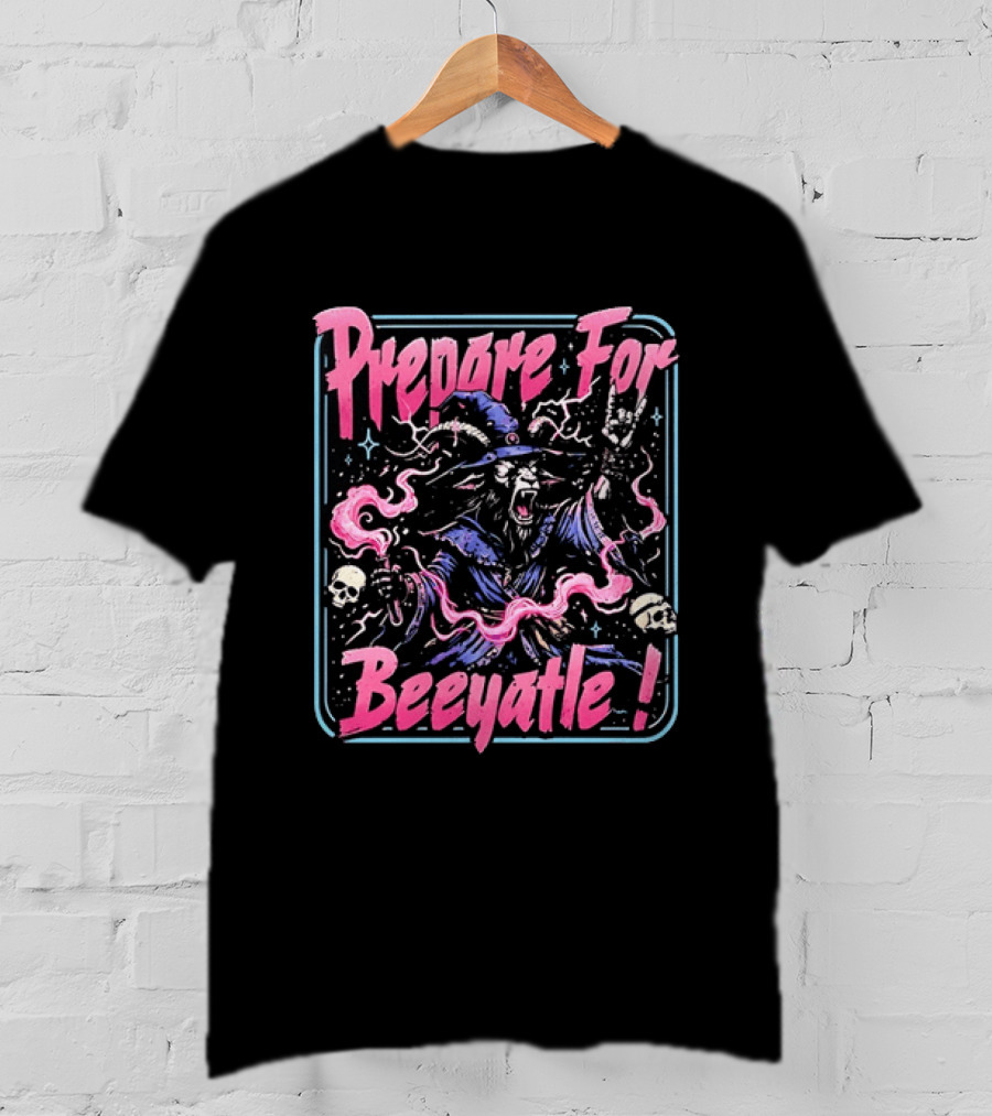 Prepare For Beeyatle Goat Wizard Metal Magic Skulls T-Shirt