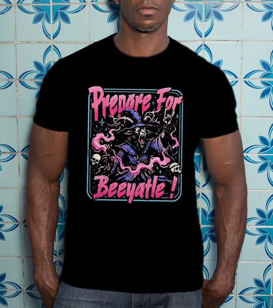 Prepare For Beeyatle Goat Wizard Metal Magic Skulls T-Shirt