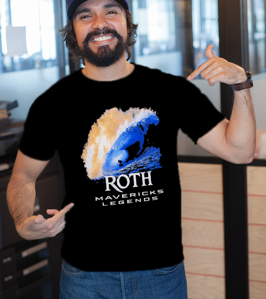 Roth Mavericks Legends Surfing Big Wave Iconography T-Shirt
