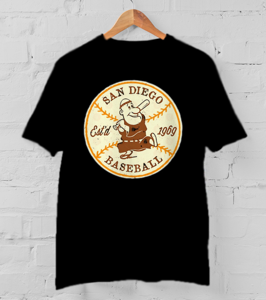 San Diego Padres Swinging Friar Est’d 1969 T-Shirt