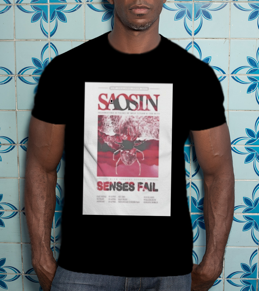 Saosin Sense Fail 2026 New Zealand Tour T-Shirt