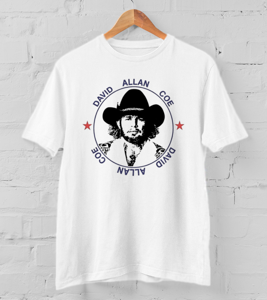 David Allan Coe Country Music Legend Vintage Cowboy Hat T-Shirt