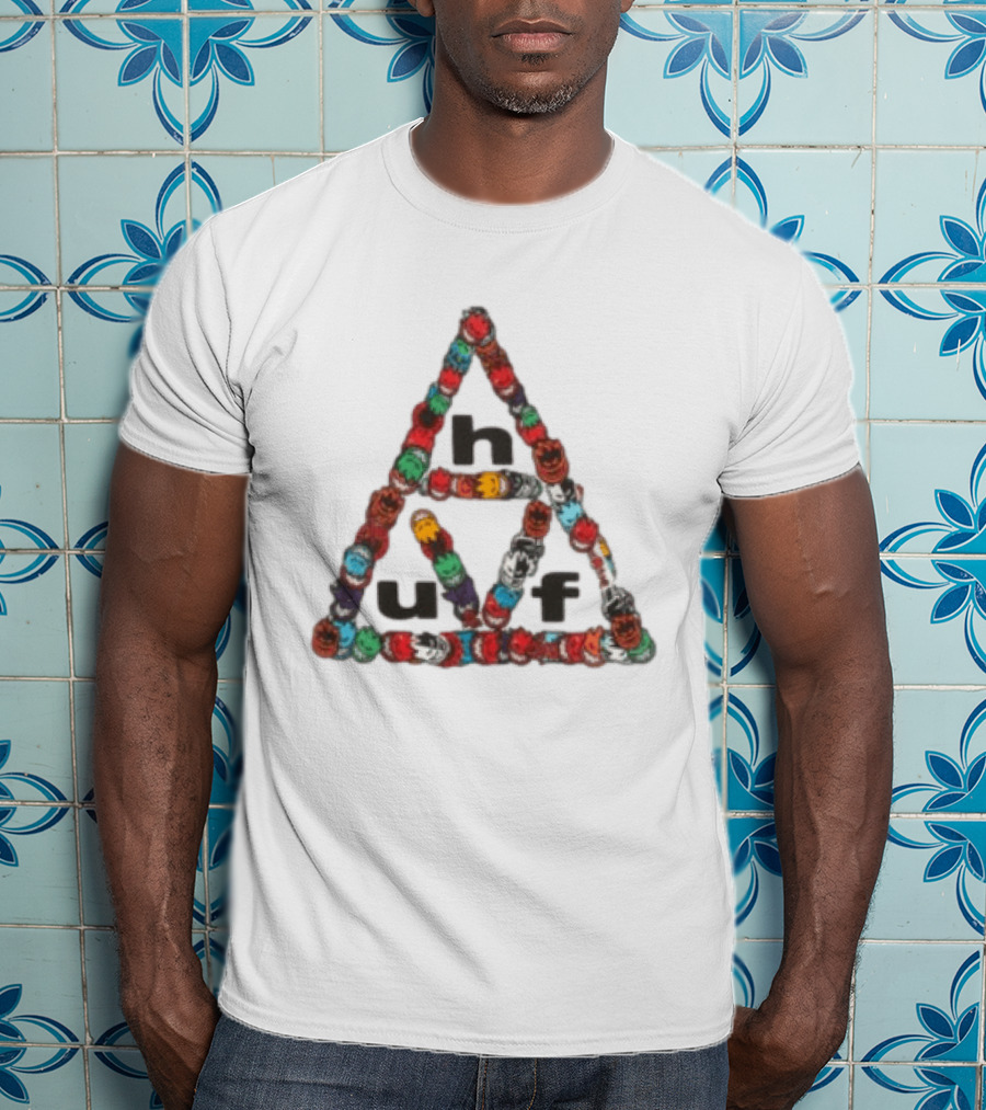 Huf Worldwide Spitfire Sticker Triple Triangle Collaboration T-Shirt