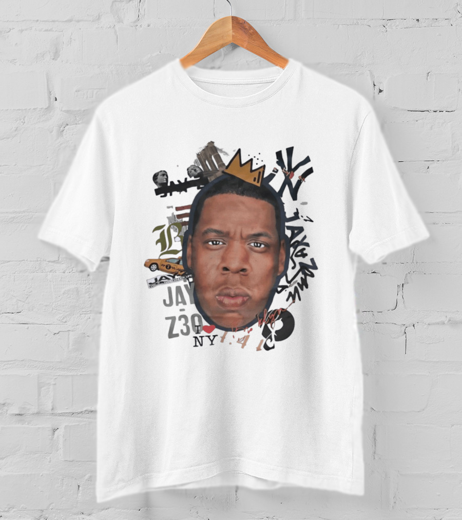 Jay Z Brooklyn 4 44 Hard Knock Life Collage Crown NYC Taxi T-Shirt