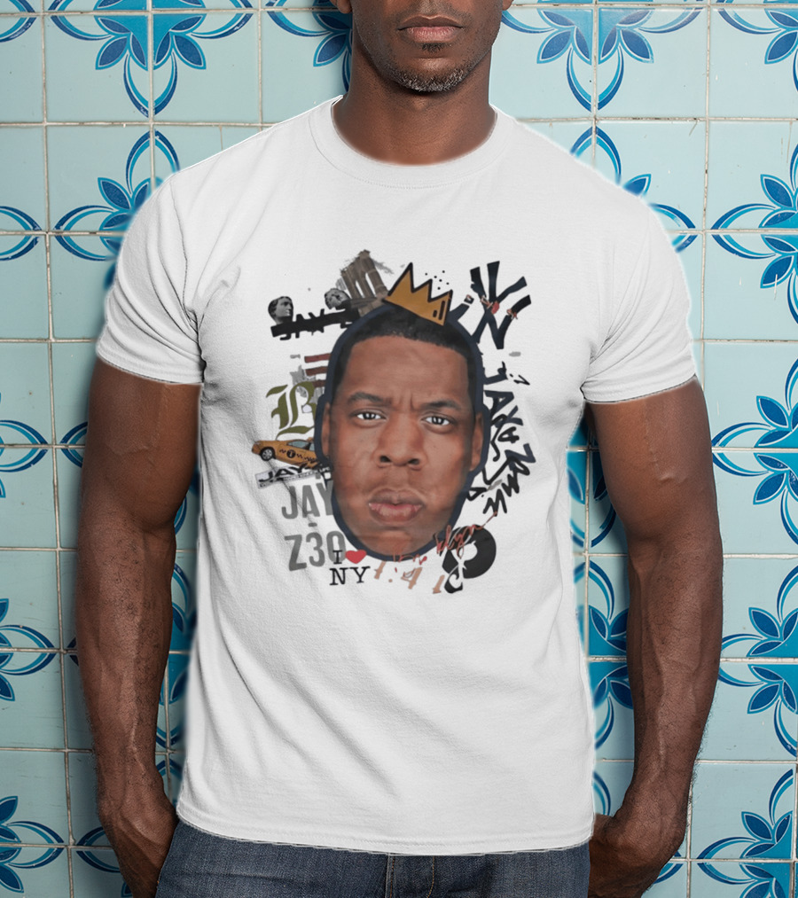 Jay Z Brooklyn 4 44 Hard Knock Life Collage Crown NYC Taxi T-Shirt