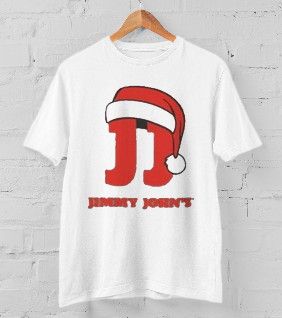 Jimmy John's Festive Santa Hat Christmas T-Shirt