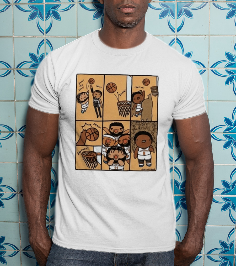 Karl Anthony Towns Jimindraws Knicks Shoot My Shot Basketball Comic T-Shirt