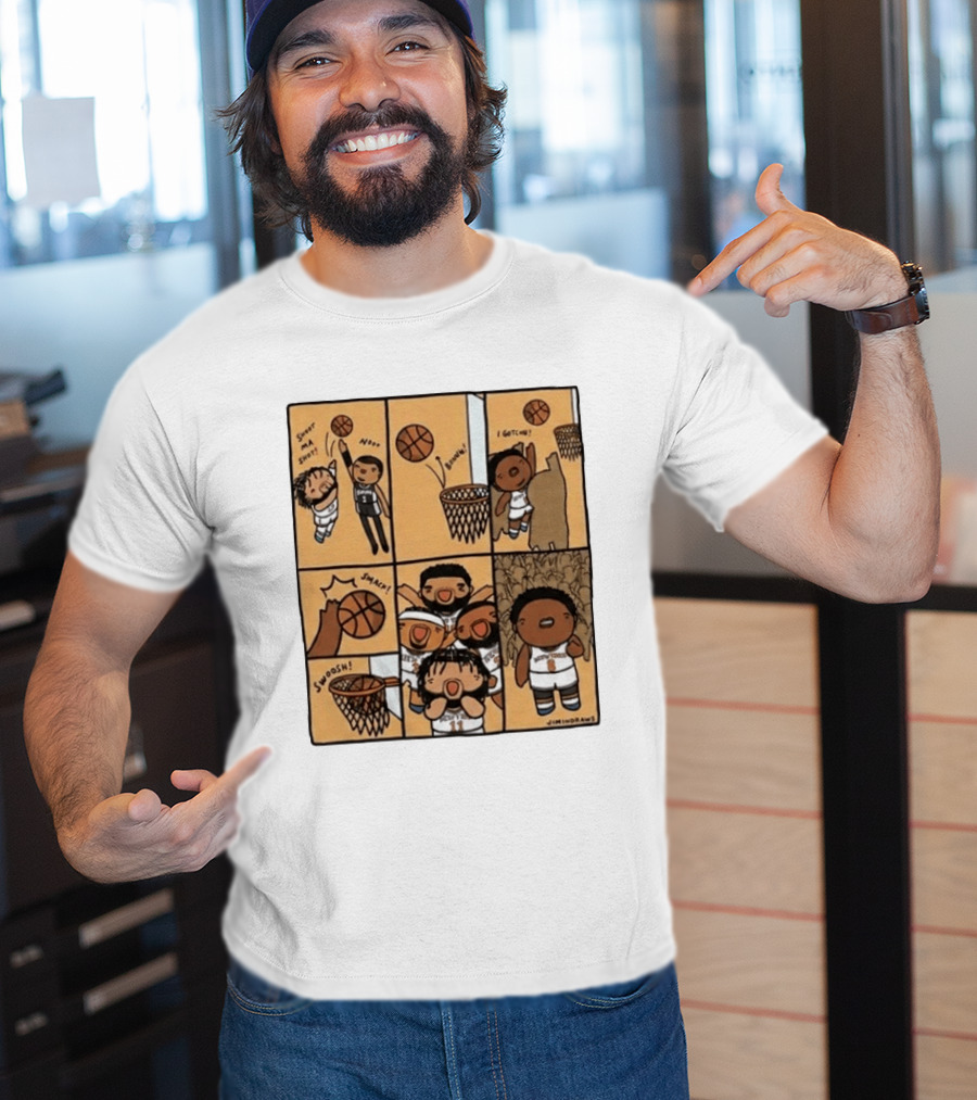 Karl Anthony Towns Jimindraws Knicks Shoot My Shot Basketball Comic T-Shirt