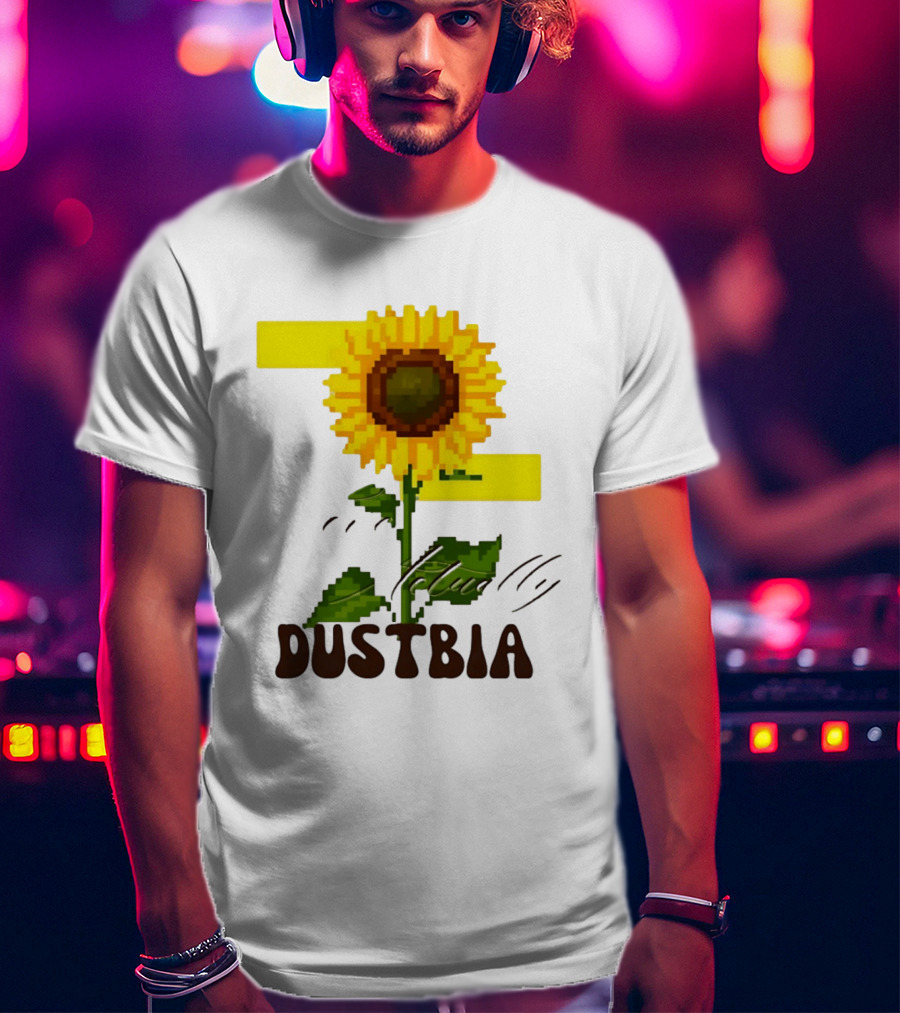Love Actually Dustbia Pixel Sunflower T-Shirt