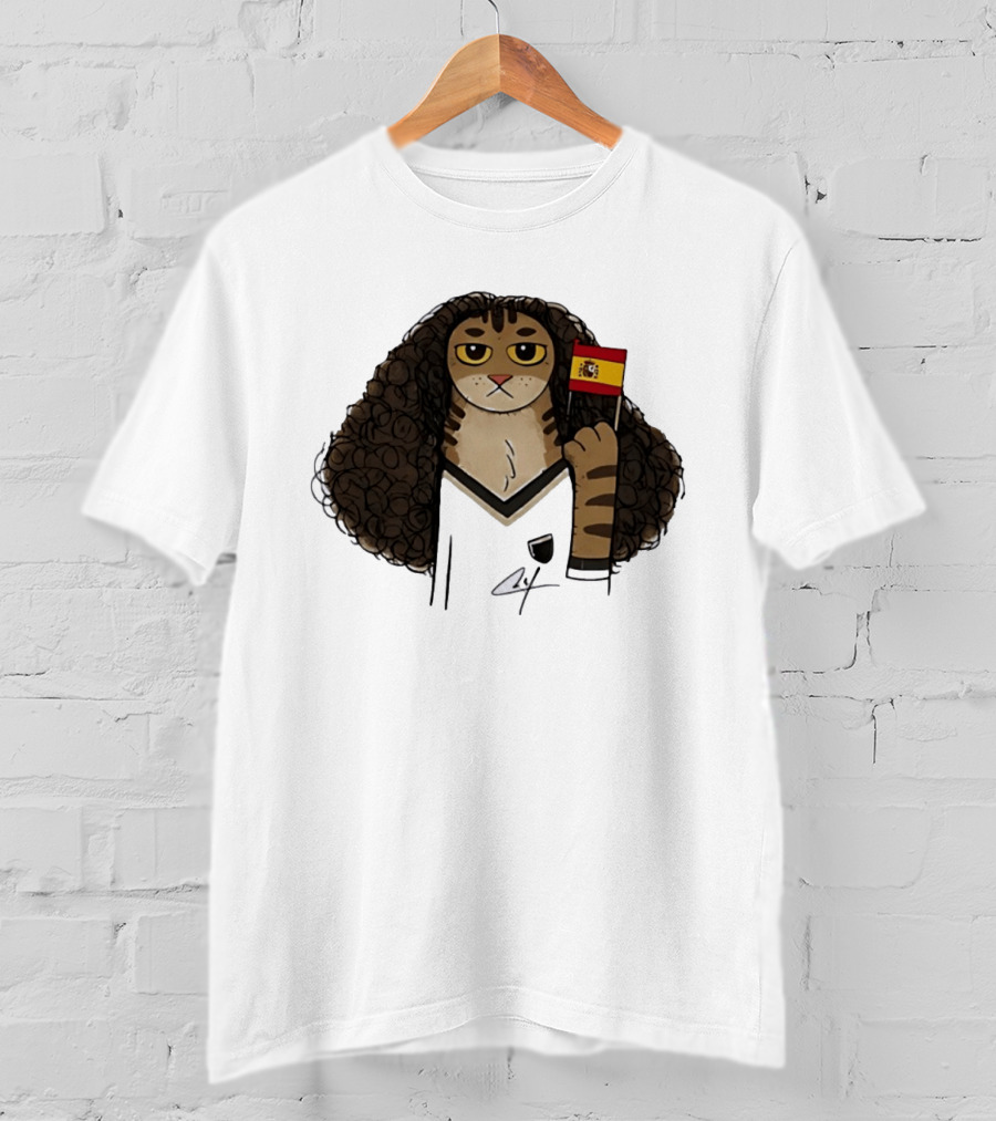 Marc Cucurella Cat Holding Spain Flag FC Barcelona T-Shirt