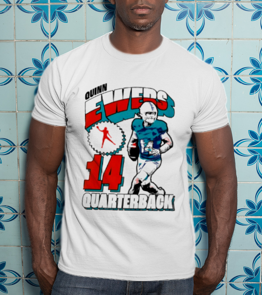 Quinn Ewers Miami Dolphins 14 Football Quarterback T-Shirt