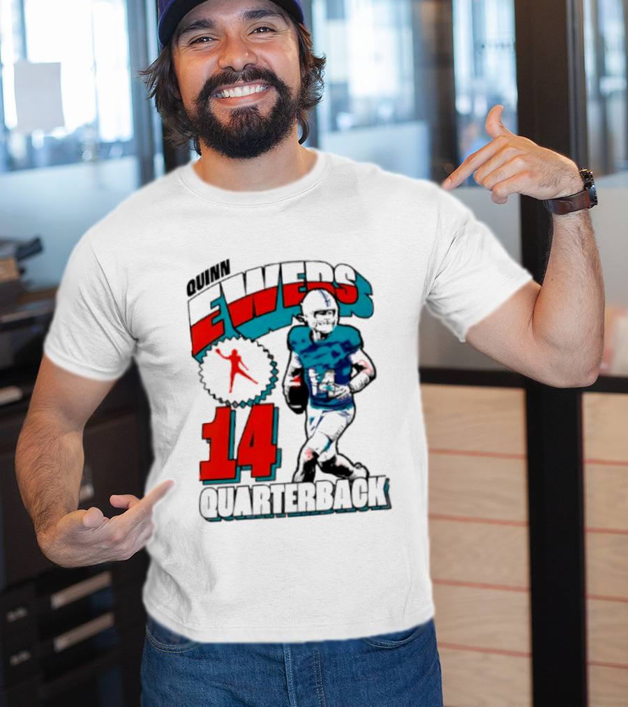 Quinn Ewers Miami Dolphins 14 Football Quarterback T-Shirt