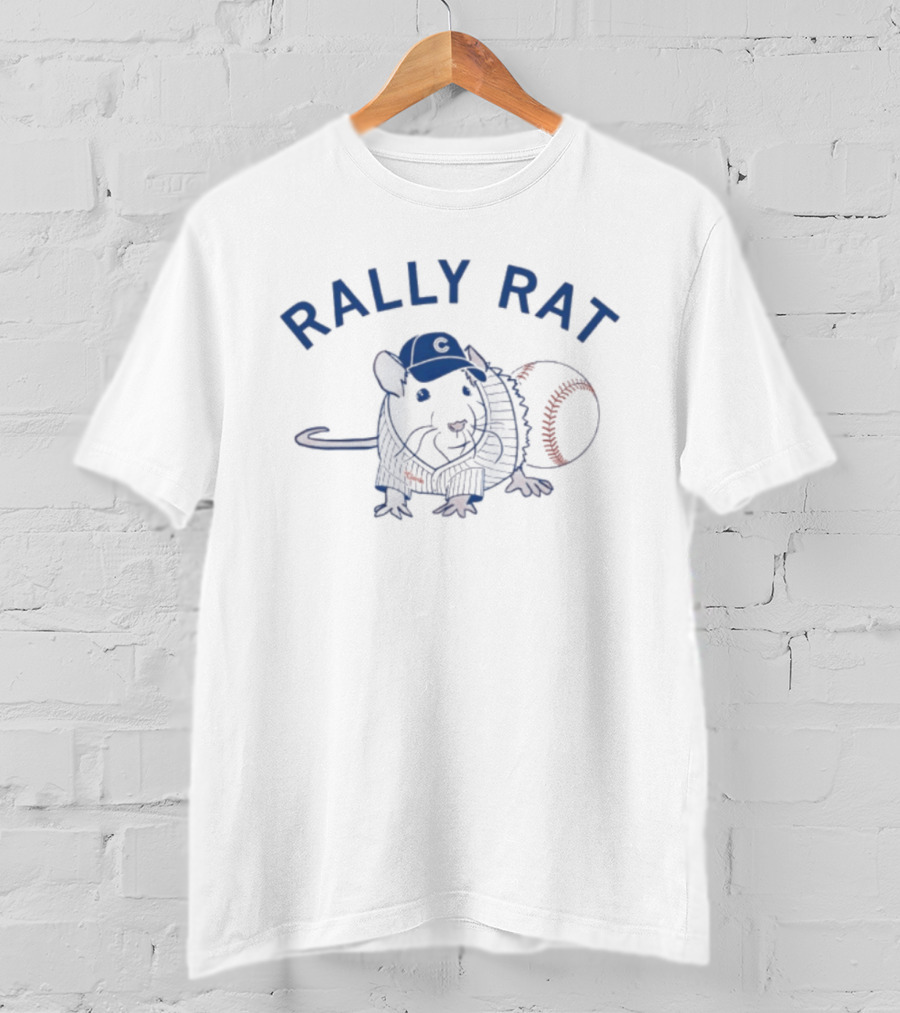 Rally Rat Chicago Cubs Baseball MLB 2026 Meme Cap Ball T-Shirt