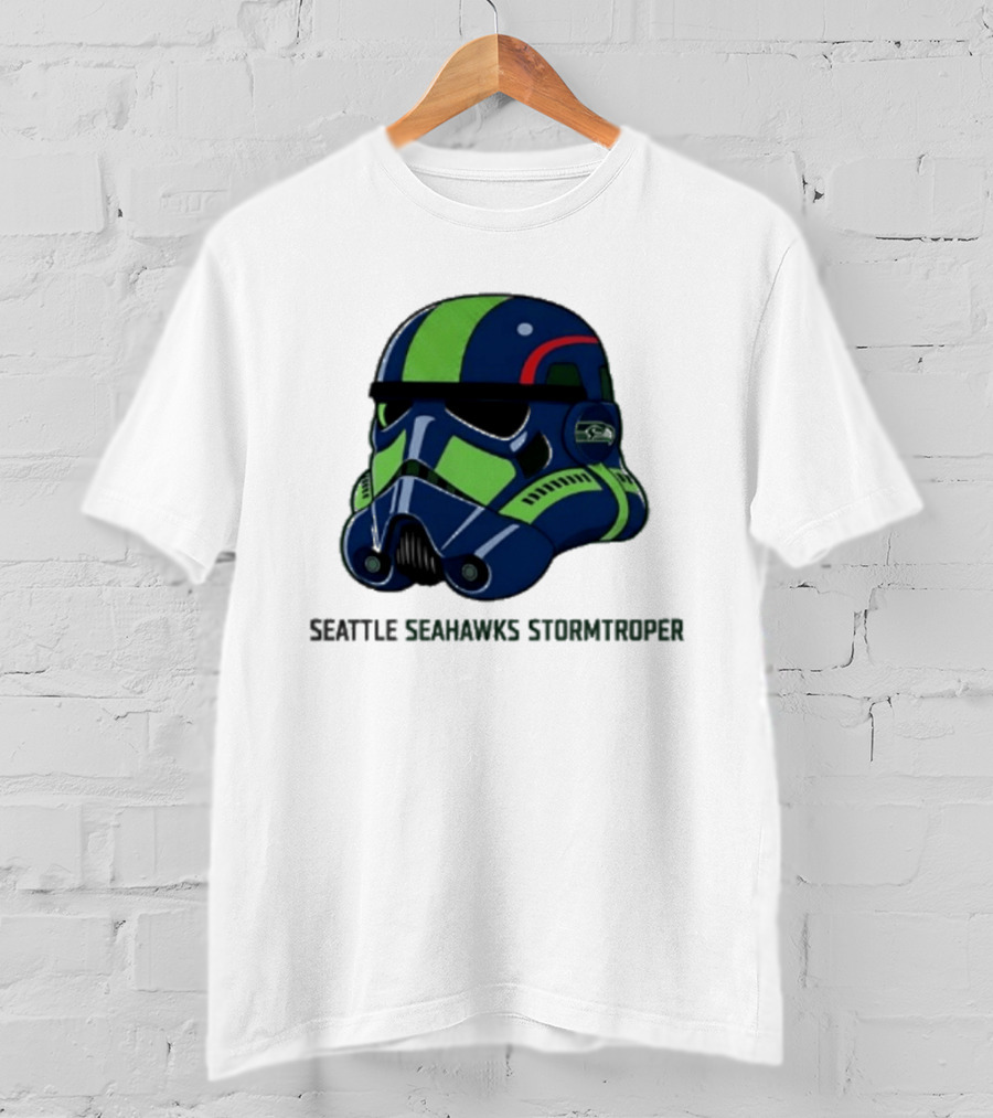 Seattle Seahawks Stormtrooper Game Day Galactic Helmet T-Shirt