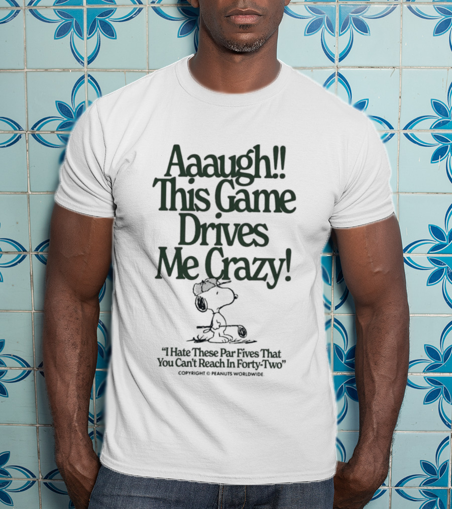 Aaaugh This Game Drives Me Crazy Peanuts Snoopy Charles M. Schulz T-Shirt