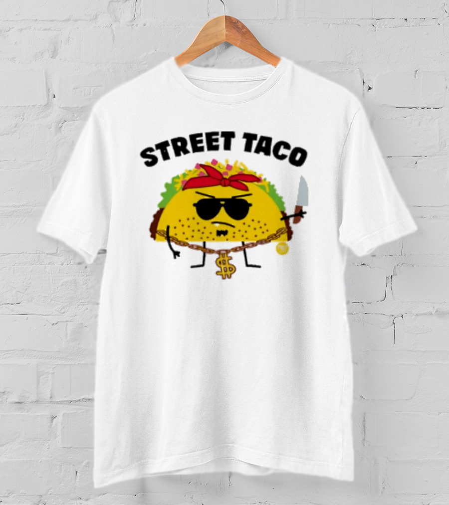 Street Taco Pirate With Knife And Dollar Sign Necklace T-Shirt