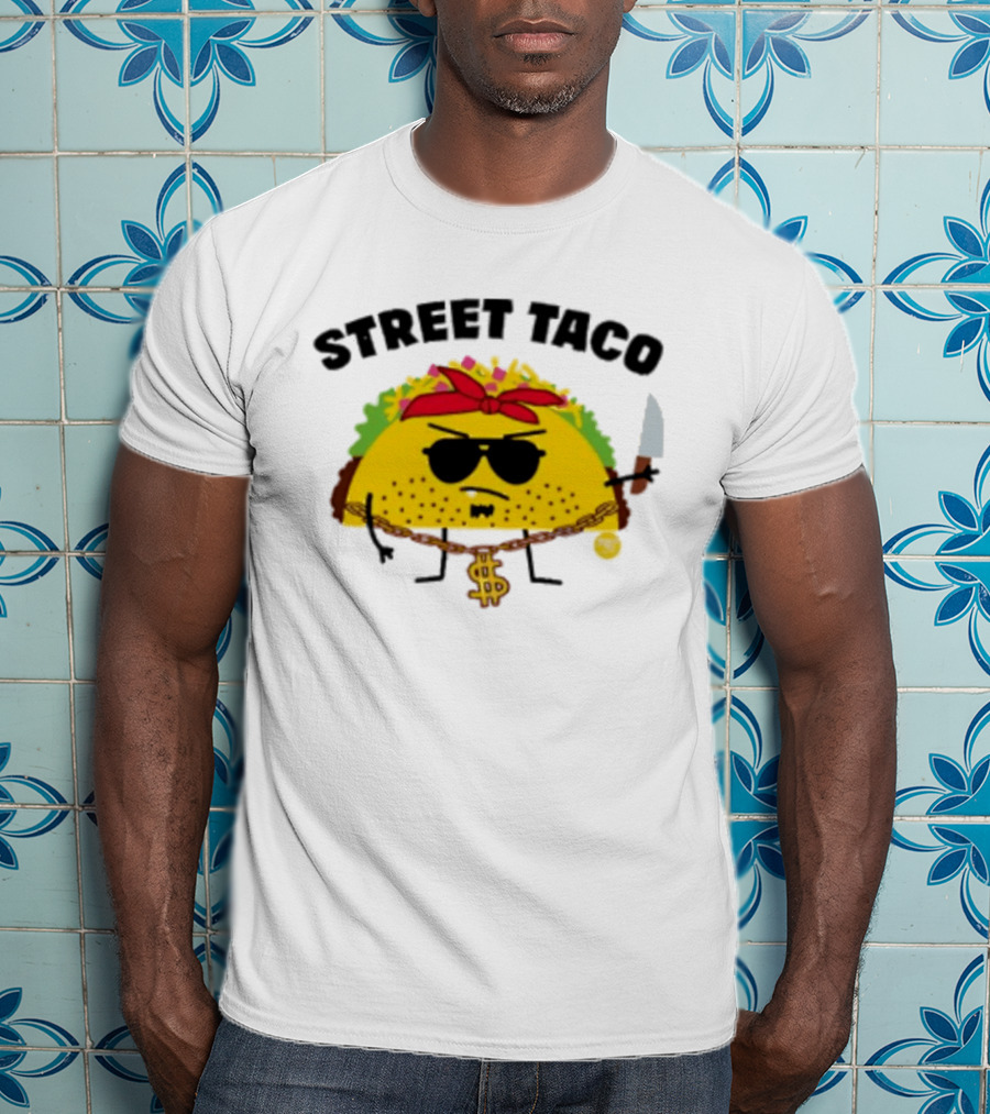 Street Taco Pirate With Knife And Dollar Sign Necklace T-Shirt