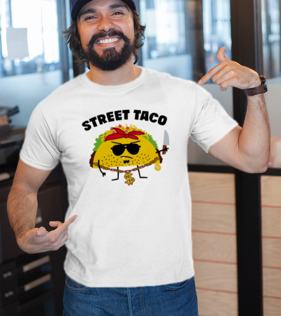 Street Taco Pirate With Knife And Dollar Sign Necklace T-Shirt