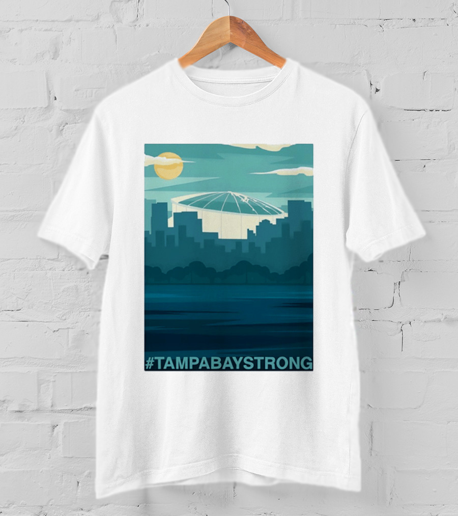 Tampa Bay Strong Skyline Tropicana Field Hashtag T T-Shirt
