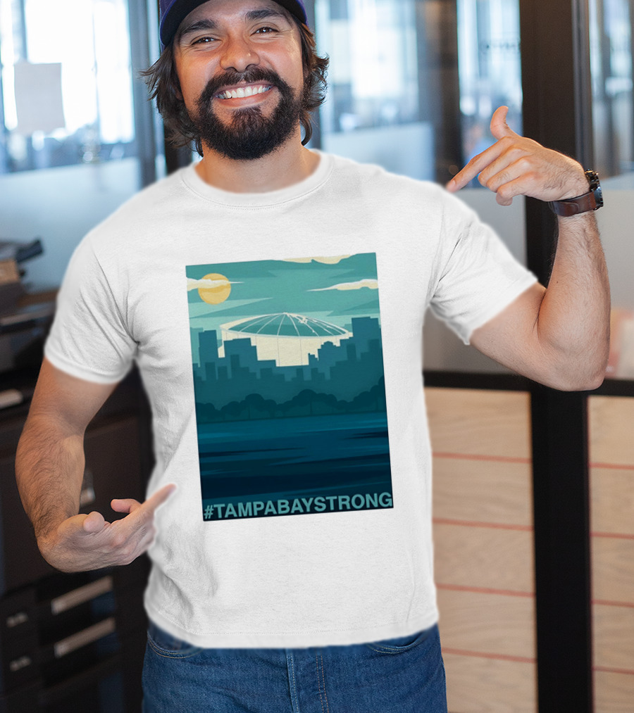 Tampa Bay Strong Skyline Tropicana Field Hashtag T T-Shirt
