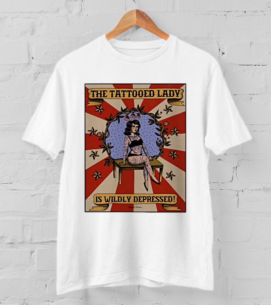 The Tattooed Lady Is Wildly Depressed Vintage Circus T-Shirt