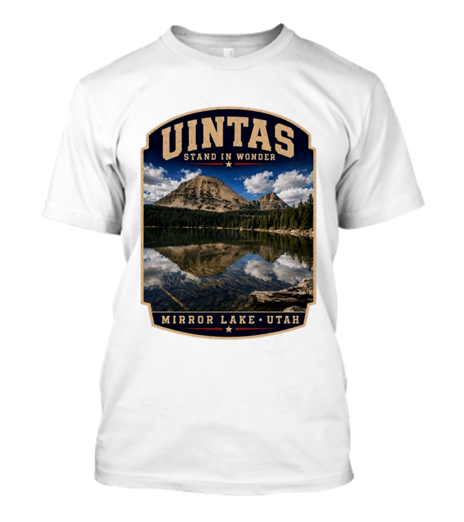 Uintas Stand In Wonder At Mirror Lake Utah T-Shirt
