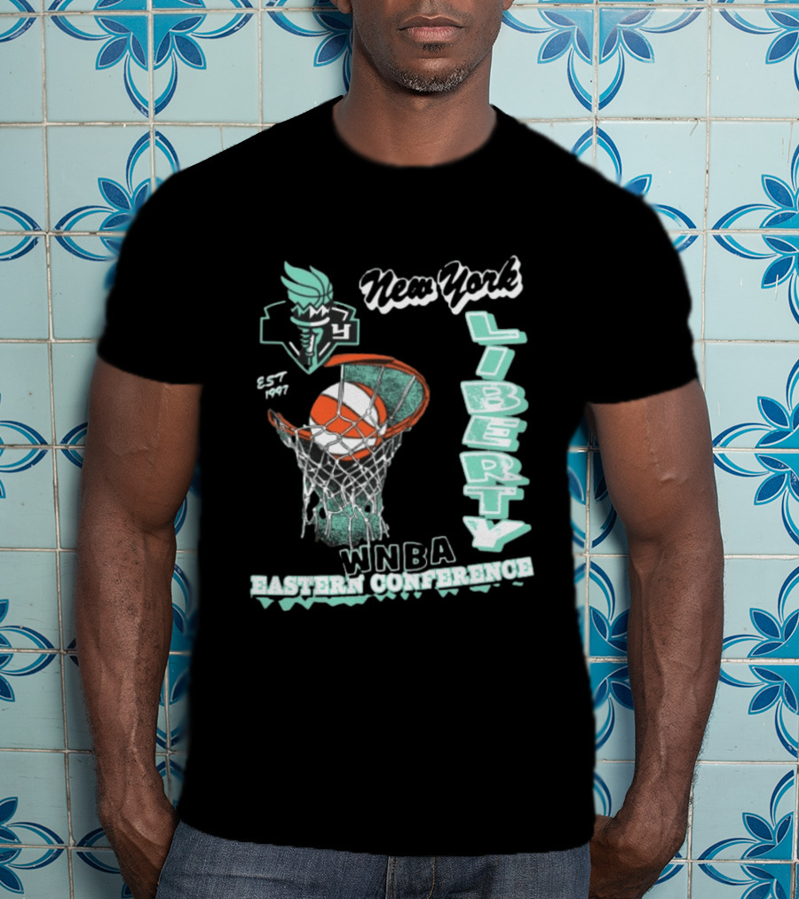 New York Liberty WNBA Eastern Conference 47Brand Store 47 Foundation T-Shirt