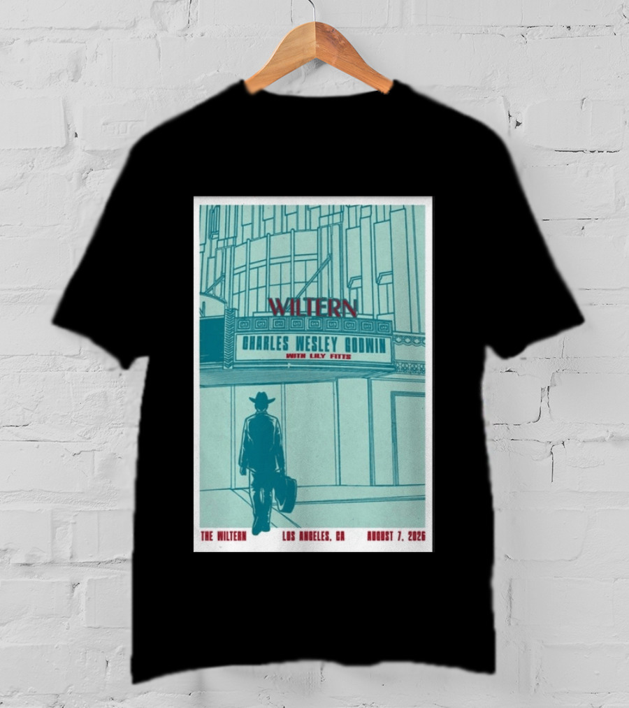 Charles Wesley Godwin Live At The Wiltern With Lilly Hiatt August 7 2026 Los Angeles CA T-Shirt