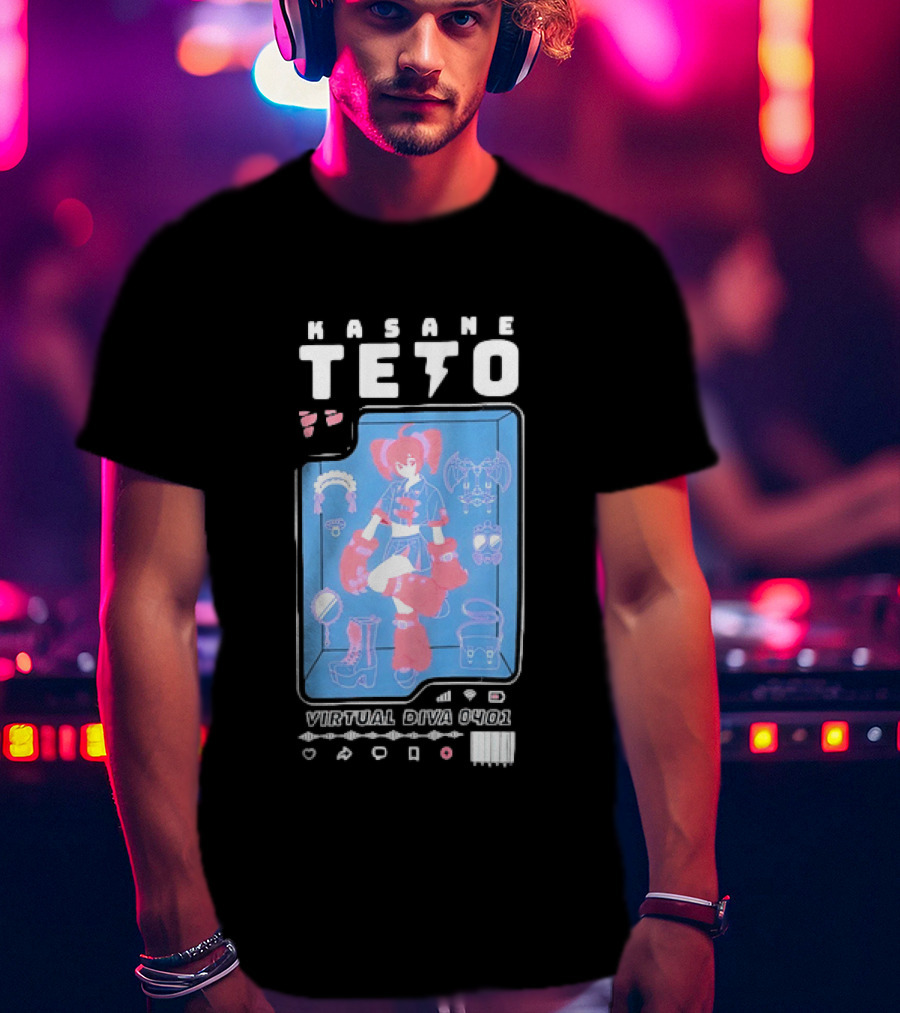 Kasane Teto Virtual Diva 0401 Vocaloid Anime Accessories And Outfit Collection T-Shirt
