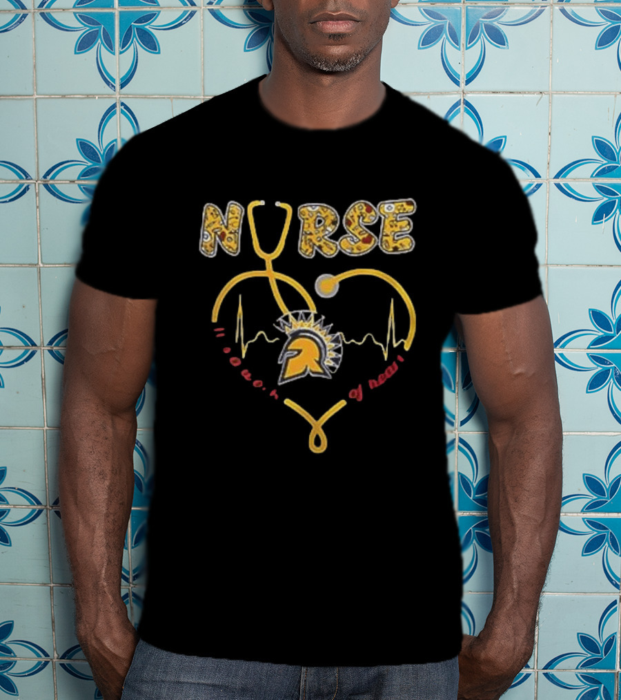 Detroit Lions United States Coast Guard 2026 Nurse Power Of Heart Stethoscope EMT Lions Helmet T-Shirt