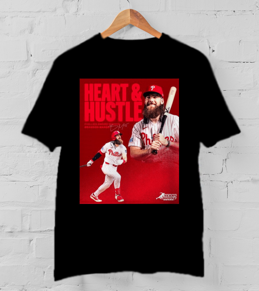 Philadelphia Phillies Heart & Hustle Award Winner Brandon Marsh T-Shirt