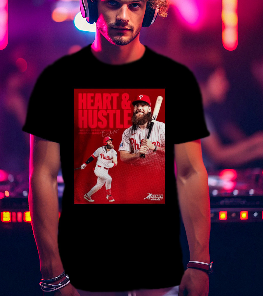 Philadelphia Phillies Heart & Hustle Award Winner Brandon Marsh T-Shirt