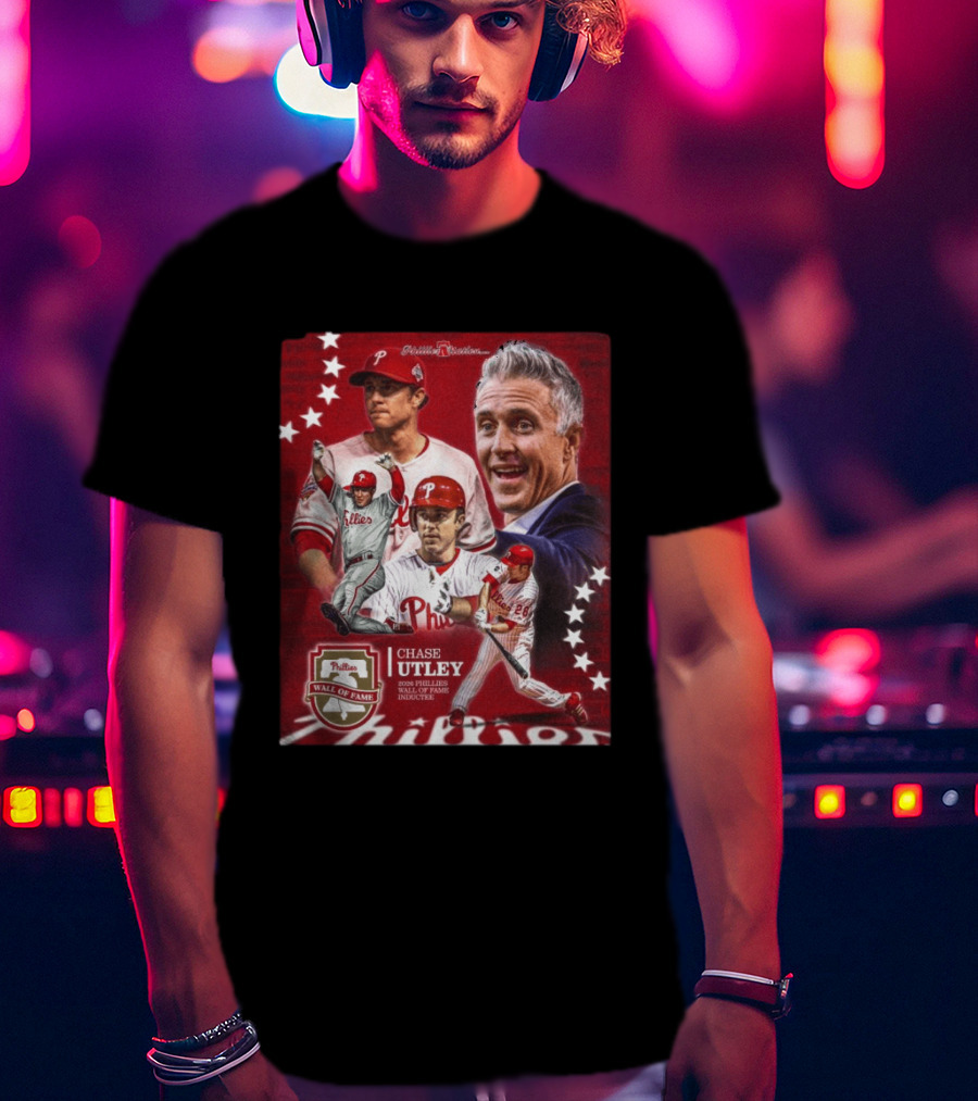 Phillies Nation Chase Utley 2026 Wall Of Fame Inductee Phillies T-Shirt