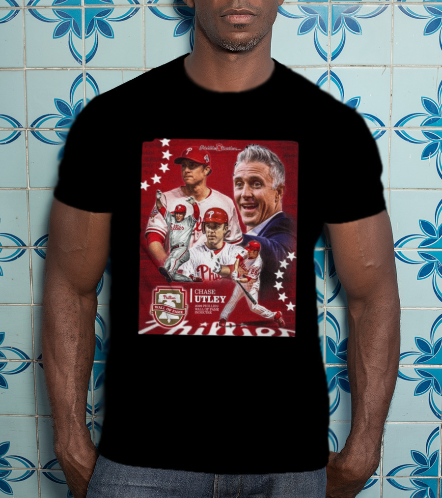 Phillies Nation Chase Utley 2026 Wall Of Fame Inductee Phillies T-Shirt