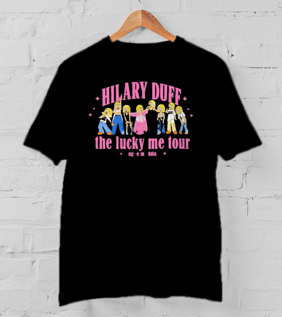 Hilary Duff The Lucky Me Tour Sing To Me Hilary Cartoon Characters T-Shirt