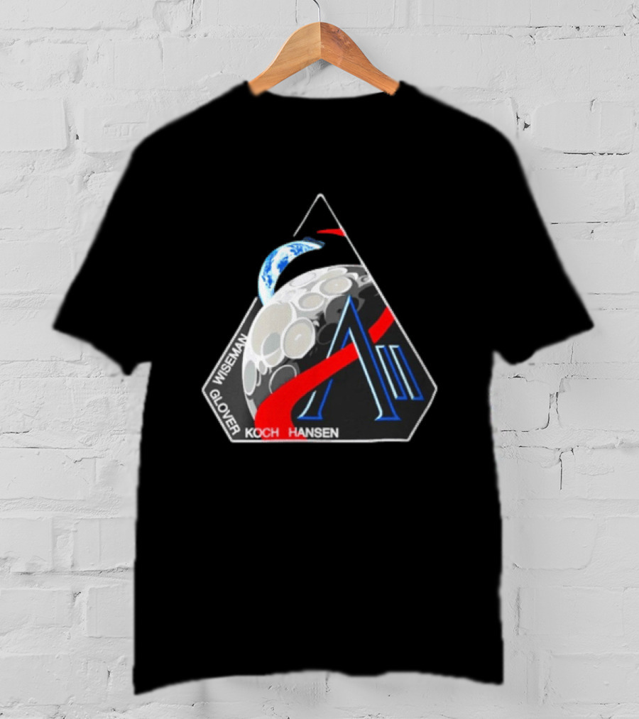 NASA Artemis 2 Mission Wiseman Glover Koch Hansen Moon Earth T-Shirt