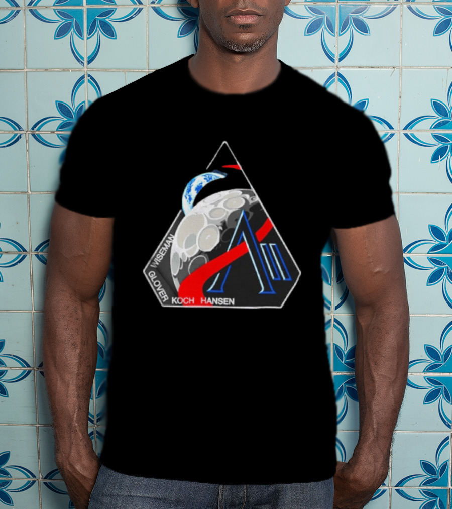 NASA Artemis 2 Mission Wiseman Glover Koch Hansen Moon Earth T-Shirt