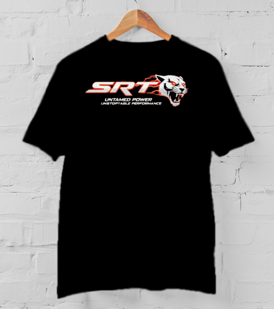 SRT Untamed Power Unstoppable Performance White Roaring Panther T-Shirt