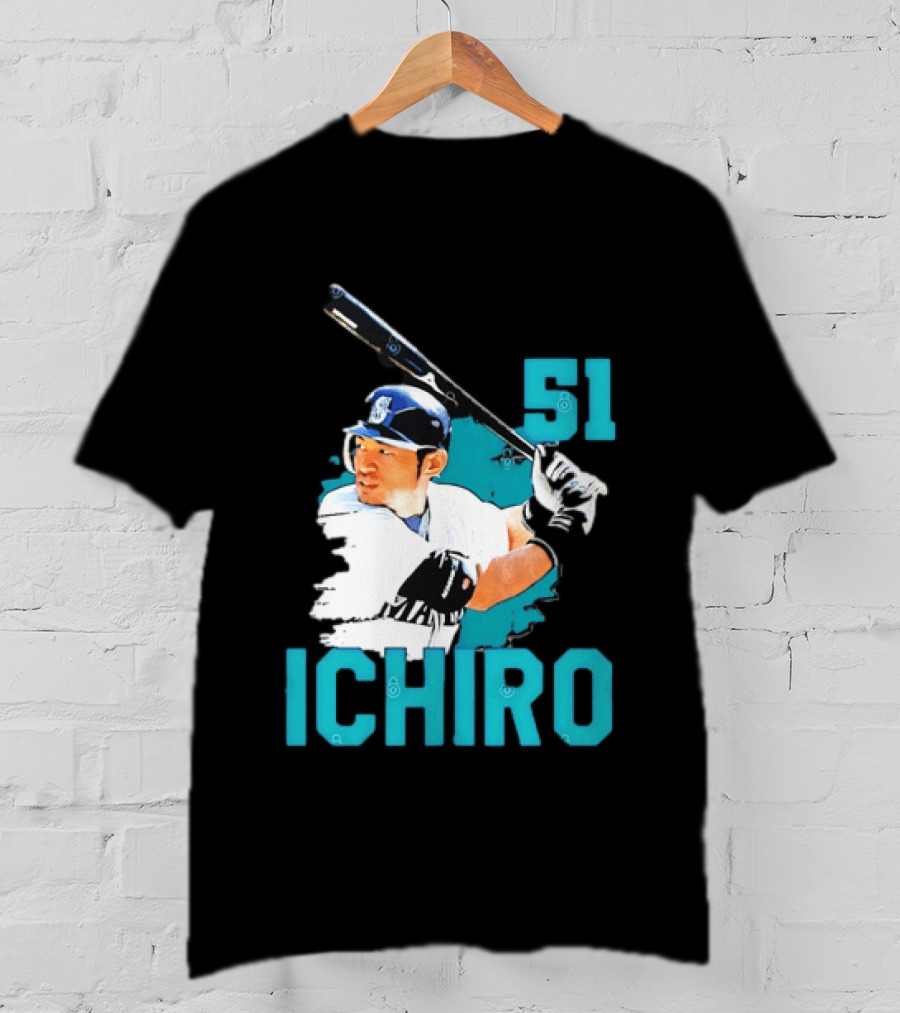 Ichiro Suzuki 51 Seattle Mariners MLB Baseball T-Shirt