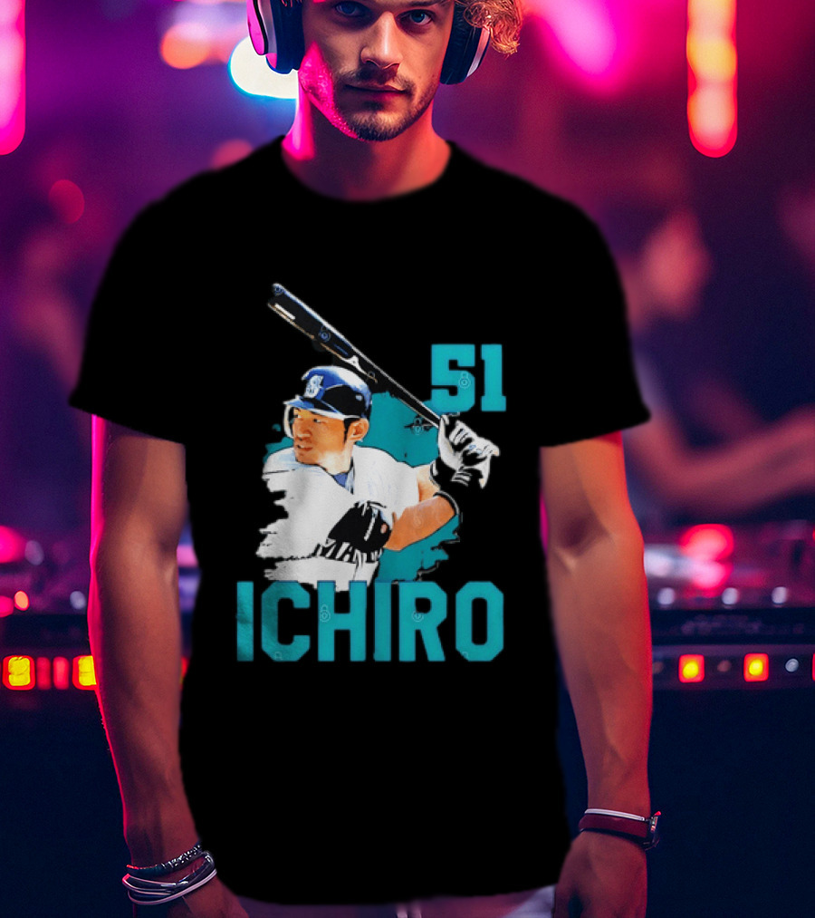 Ichiro Suzuki 51 Seattle Mariners MLB Baseball T-Shirt