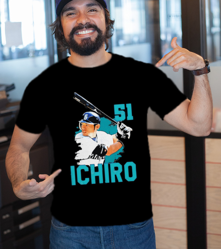 Ichiro Suzuki 51 Seattle Mariners MLB Baseball T-Shirt