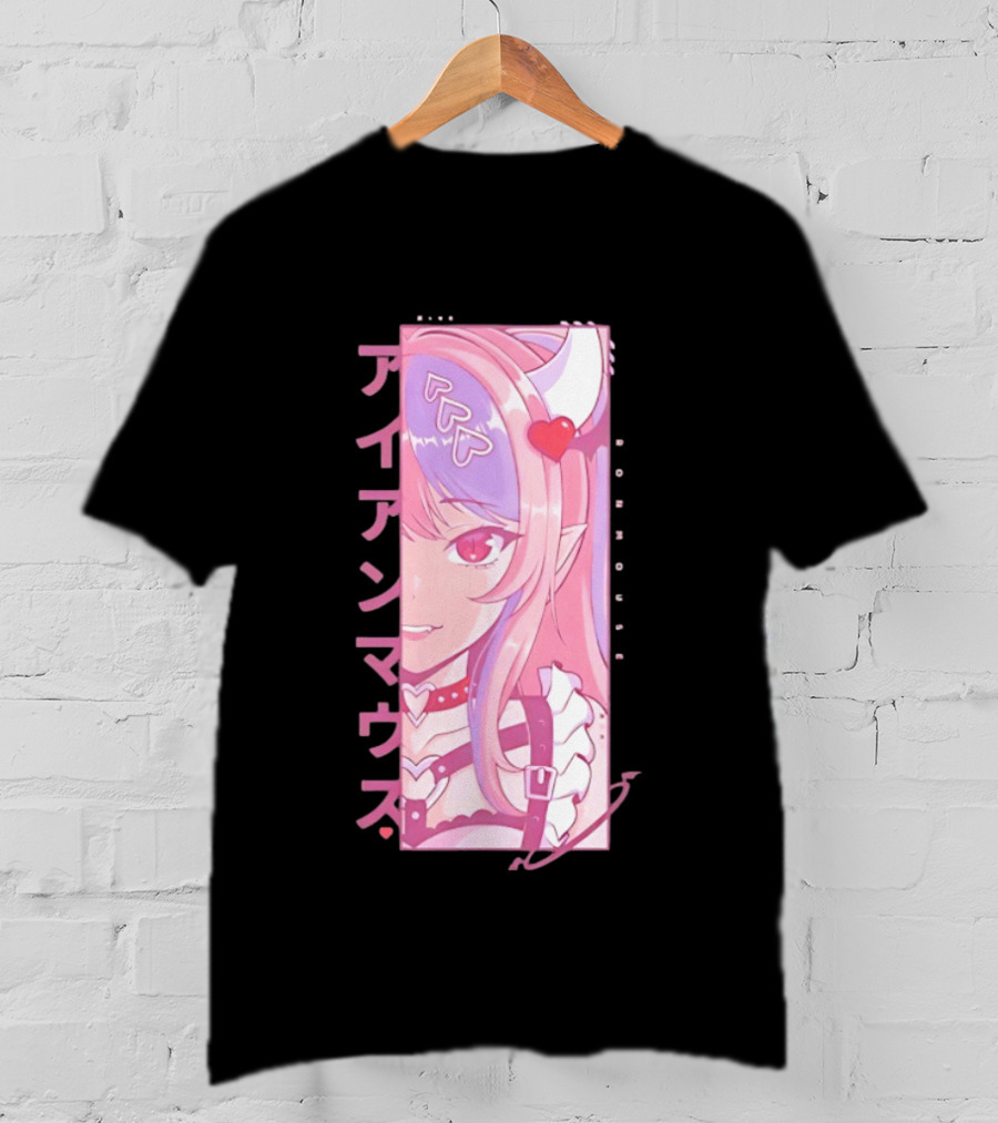 Ironmouse VTuber Kawaii Anime Katakana Panel T-Shirt