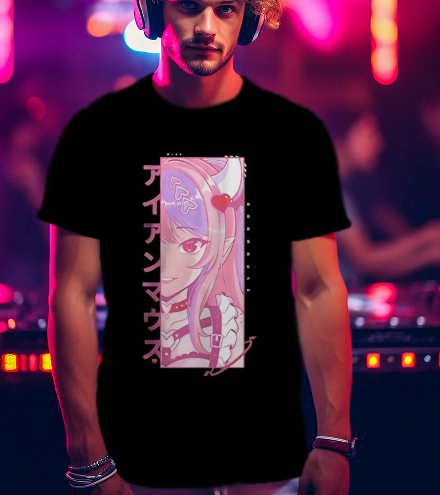 Ironmouse VTuber Kawaii Anime Katakana Panel T-Shirt